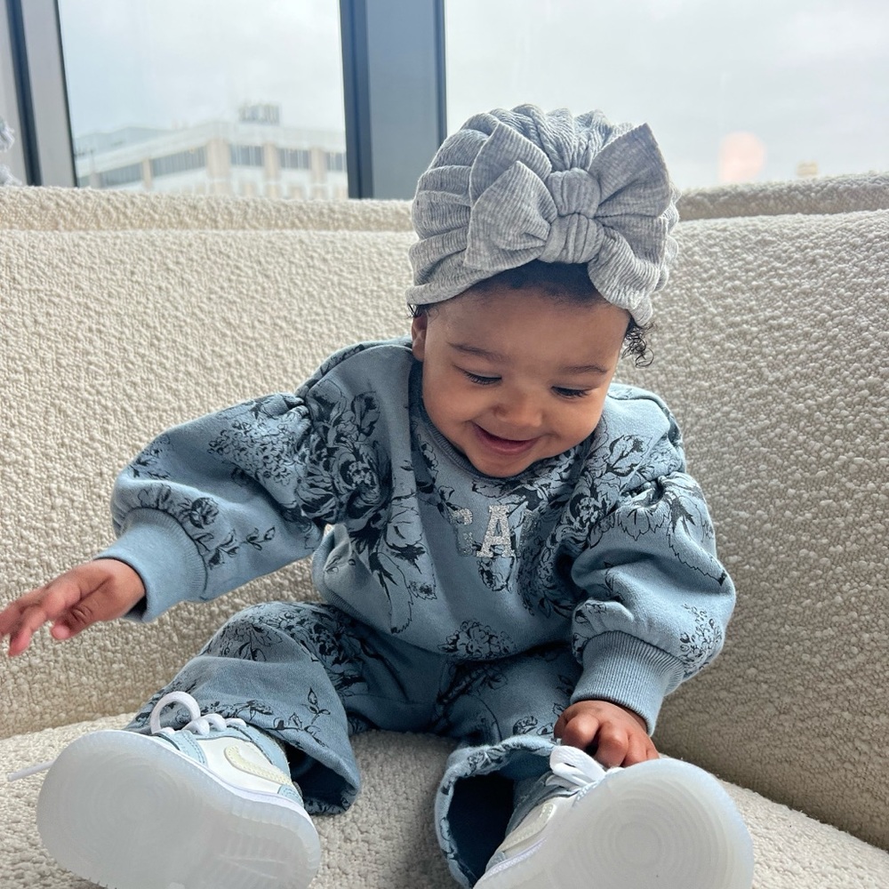 Baby Blue Gap Floral  Sweatsuit
